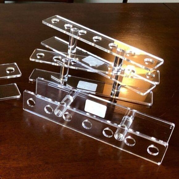 3x Makeup Cosmetic Brush Holder Organizer Acrylic Pencil Art Supply Storage NEW - Picture 3 of 7